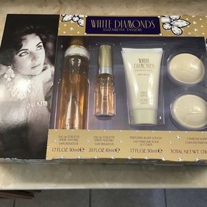 Brand New In Box Elizabeth Taylor White  Diamonds 5 PC Gift Set